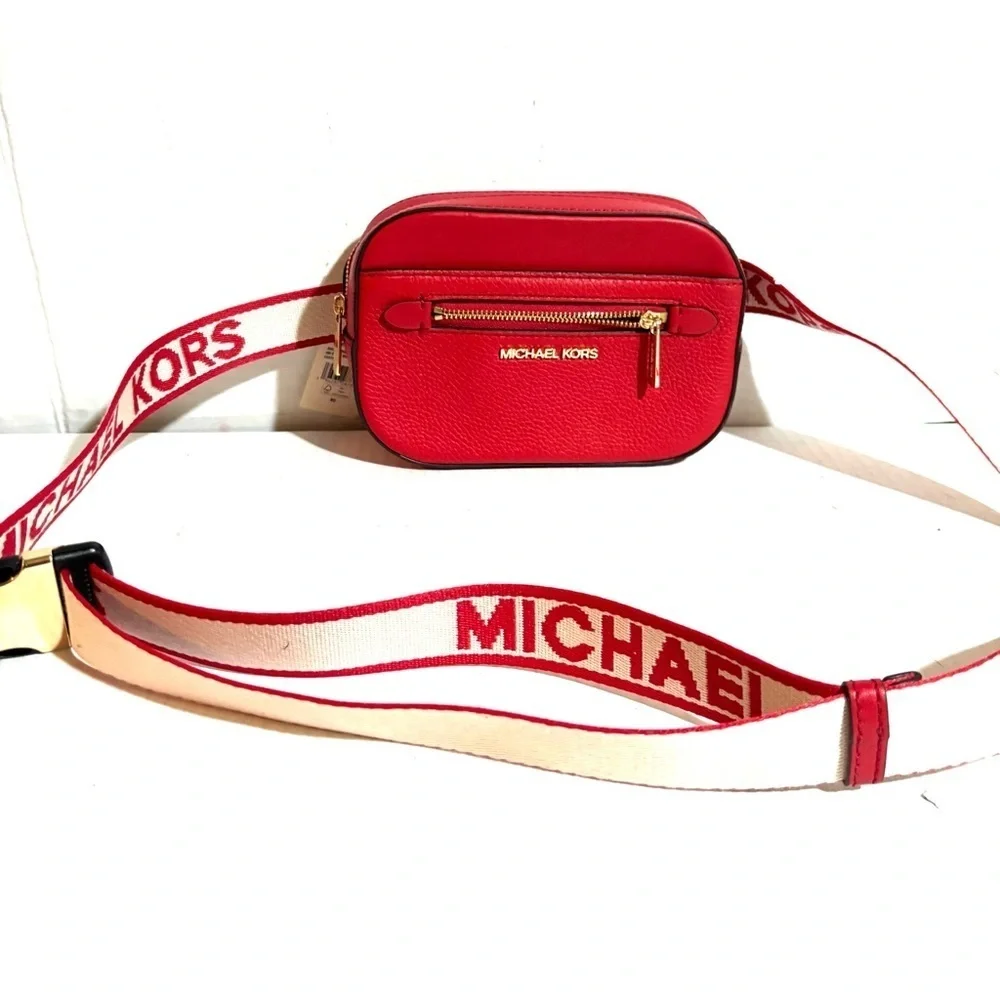 Michael Kors Red and Cream crossbody Belt Bag
